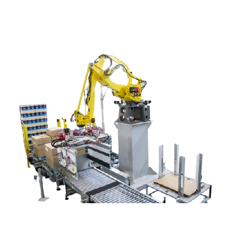 Robotic palletizer for row gripping