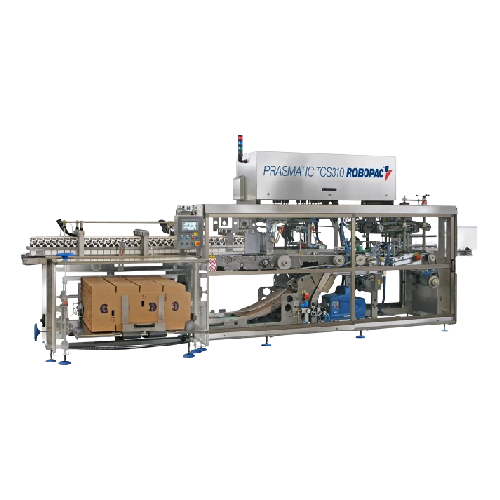 Medium-speed wrap around case packer for food and dairy industries