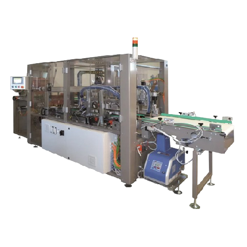 Wrapping system with intermittent motion for high-speed packaging