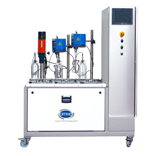 Lab-scale water bath blending vessel for product preparation