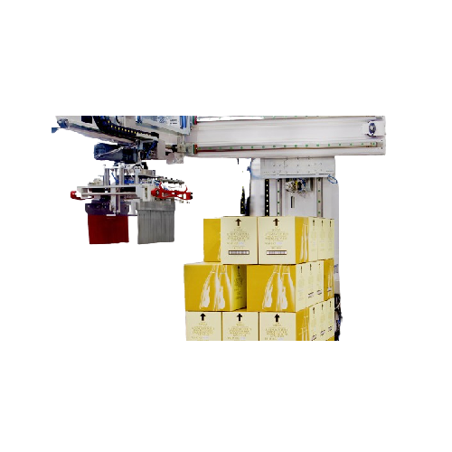 Automatic palletizer for bottle packaging lines
