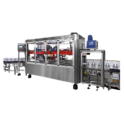 Automatic carton erector with hot glue sealing
