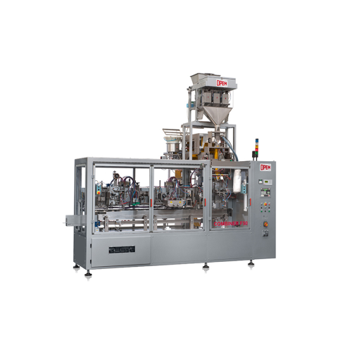 Vertical bagging system for four corner seal bags