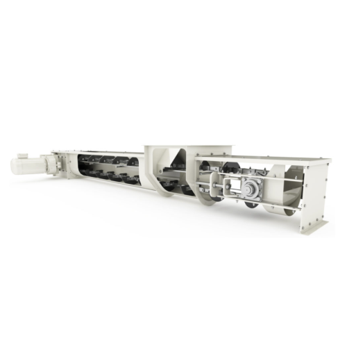 Efficient powder and granulate flight conveyors