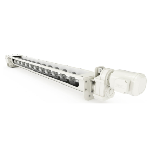 Screw conveyors for grain processing and feed mills