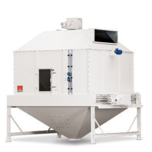 Counterflow dryer for pet food and fish feed