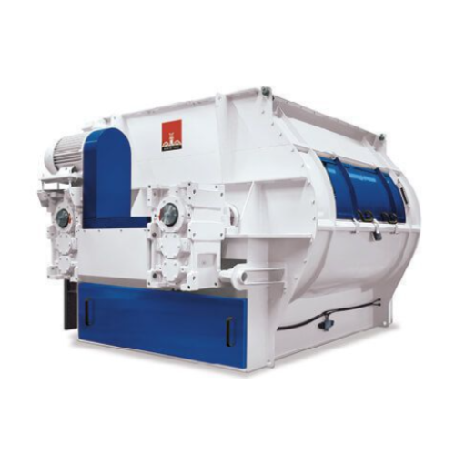 Double shaft paddle mixers for industrial powders and granulates