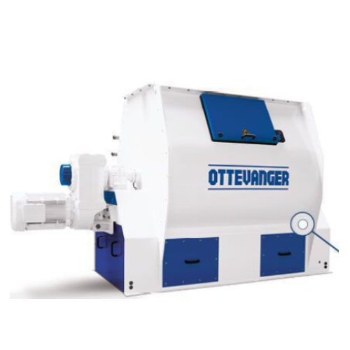 Single shaft paddle mixers for dry powders and granulates