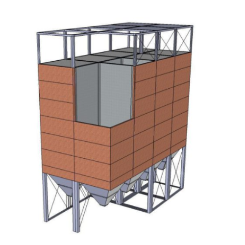 Square silo for bulk goods storage