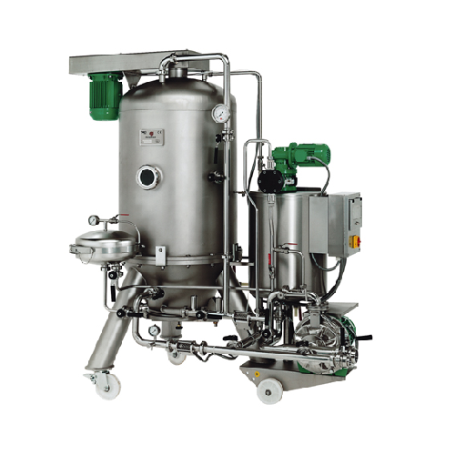 Horizontal plates d.e. filter for wine and vinegar