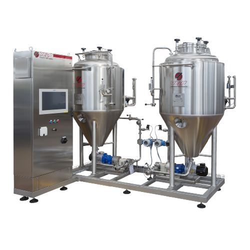 Cylindrical-conical tanks for yeast propagation in wine and grape juice