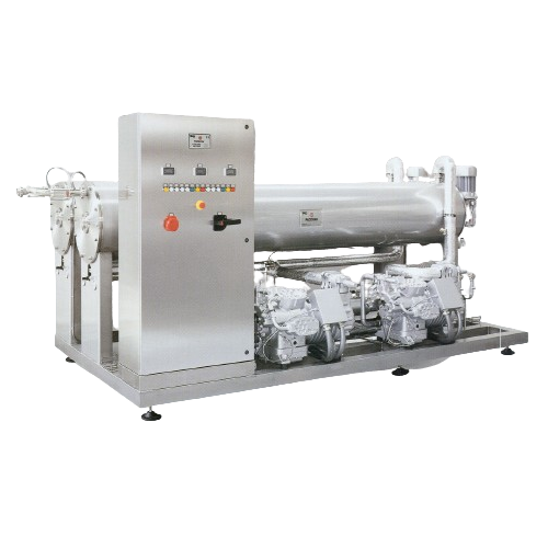 Scraped surface ultra cooler for liquid temperature reduction