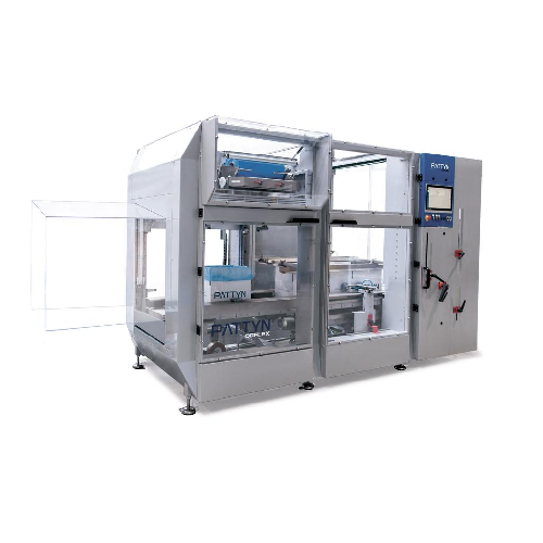 Combined case erector with bag inserter for packaging lines