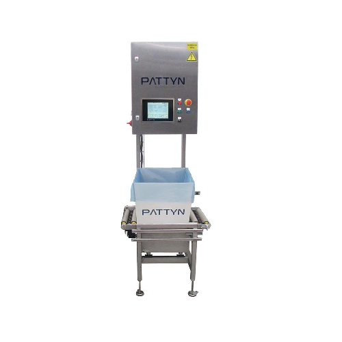 Box weight checkweigher for bulk bag-in-box applications
