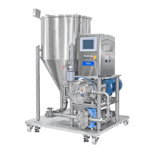 Continuous mixer for batters and cremes