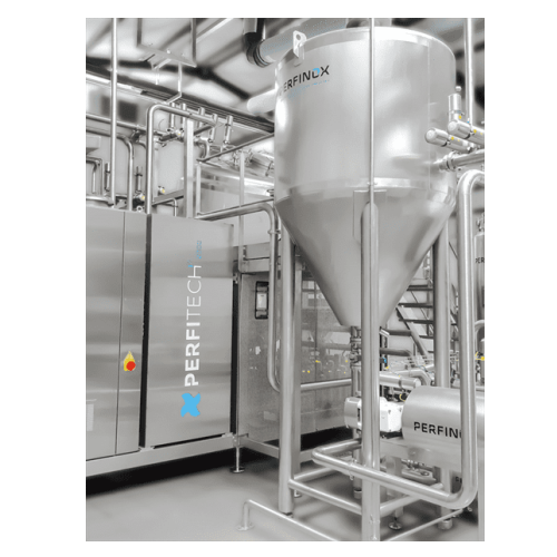 Compact production unit for liquid food products with varied viscosities