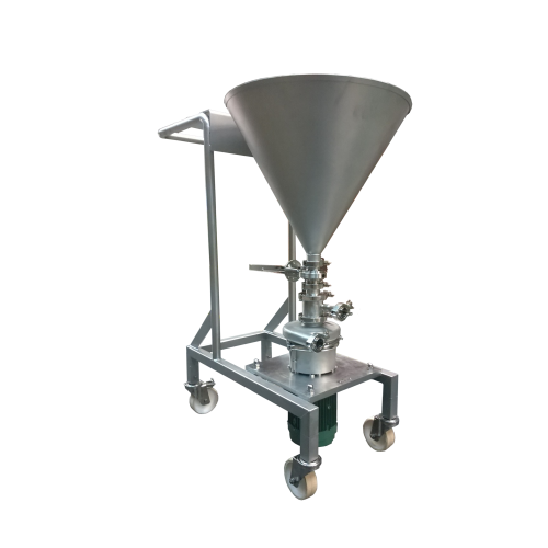 Powder and liquid mixing system for food and life sciences