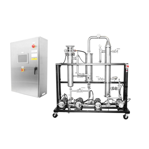 Continuous feed solvent evaporator for cannabis and hemp industries