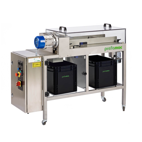 Curl flaking machine for chocolate production