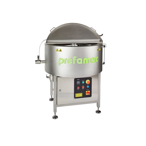 Chocolate melting and mixing kettle for small-scale production