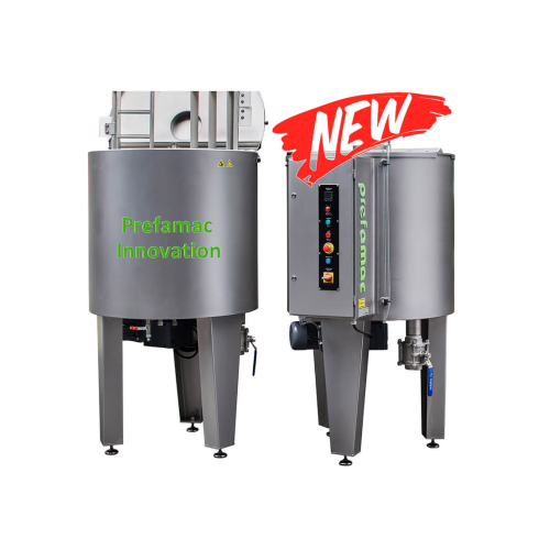 Melting and mixing kettle for chocolate production