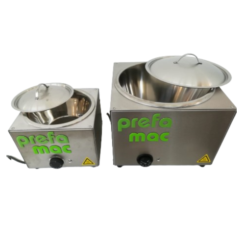 Chocolate melting trays for small-scale applications