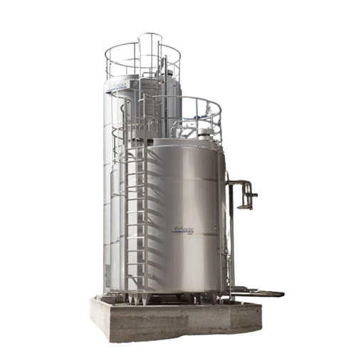 Stainless steel milk storage tanks