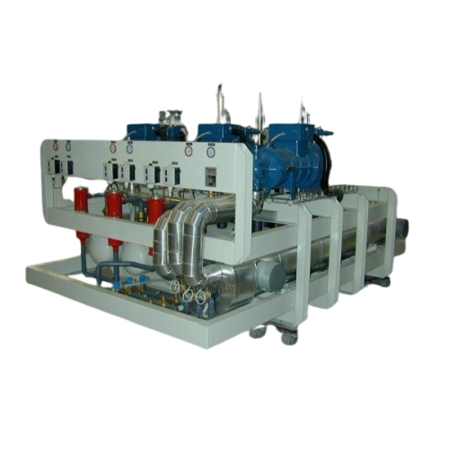 Condensing unit for ice storage tanks
