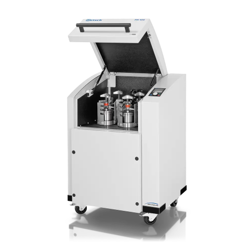Planetary ball mill for high throughput grinding