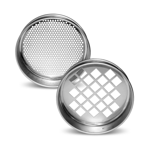 Perforated plate sieves for particle size determination