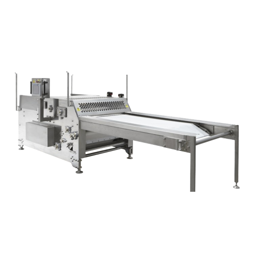 Servo in-line dough laminator for industrial bakeries