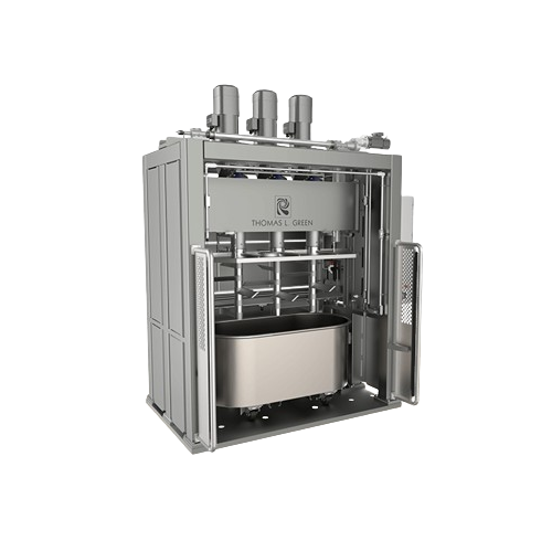 Vertical spindle mixer for dough processing