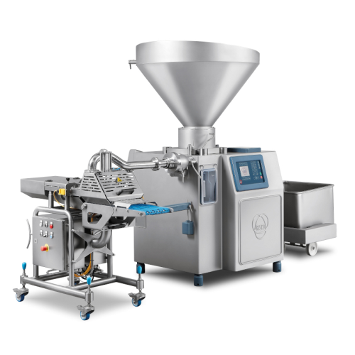 Double head forming system for burger production