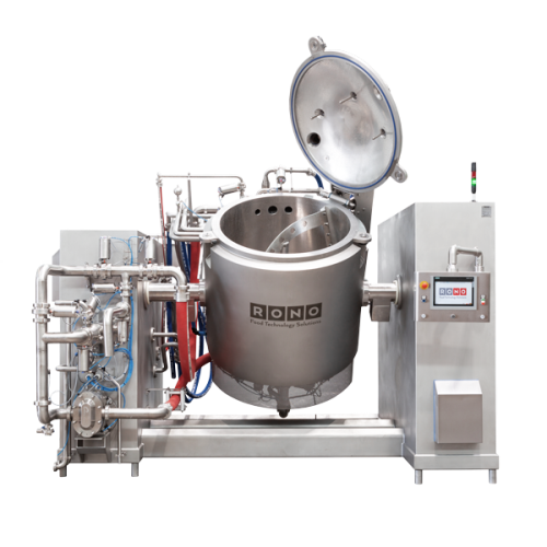 Batch cooker and mixer for food and pet food production