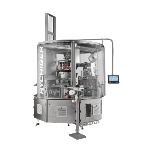 Coffee capsule filling and sealing machine