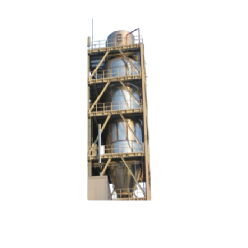 Tall form dryer for producing large non-agglomerated particles