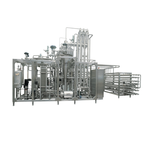 Uht system for milk and dairy products