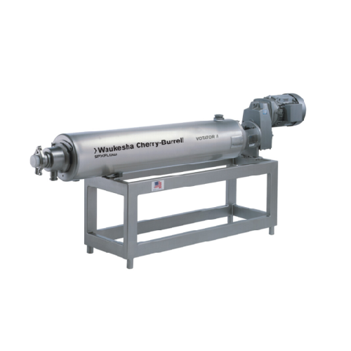 Food processing scraped surface heat exchanger