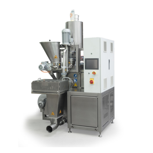 Food product extruder for low to high capacity production