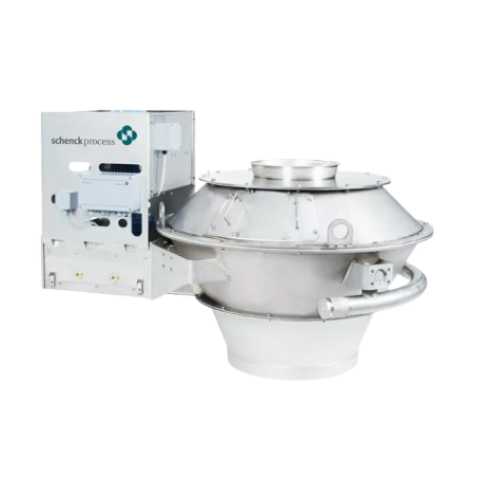 Coriolis mass flow meter for powdered materials