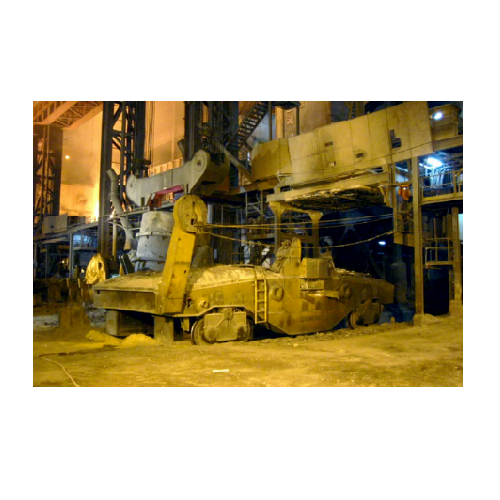 Ladle ferry weighing system for pig iron production