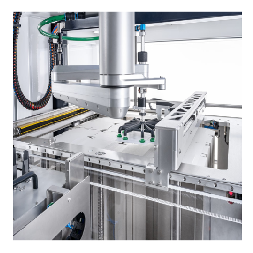 Compact carton blank feeding system