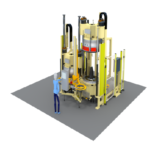 Hydraulic curing press for passenger car tires