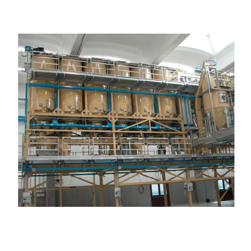 Industrial coffee grinder for ground coffee production