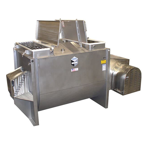 Industrial batch mixer agitators