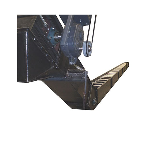 Grain unloading conveyor for ground level use
