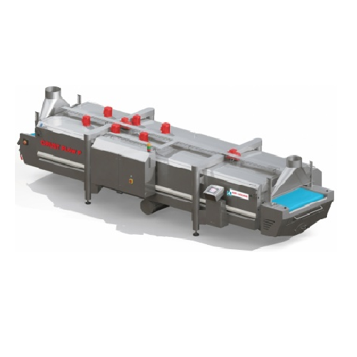 Cryogenic freezing tunnel for crust-freezing delicate foods
