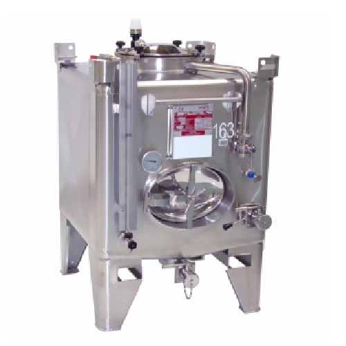 Parallelepipedic tank for wine processing