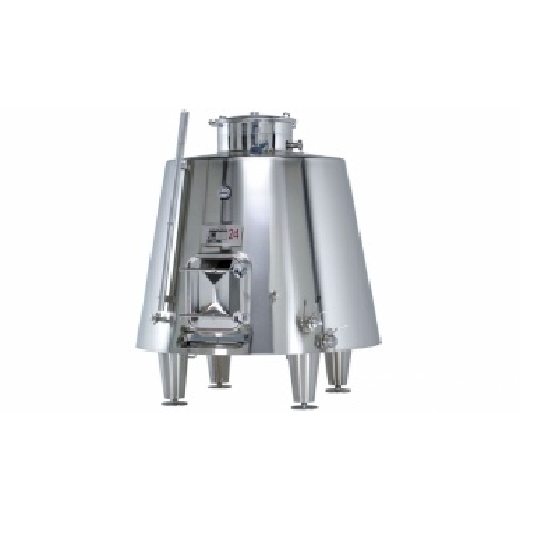 Truncated wine fermentation tank