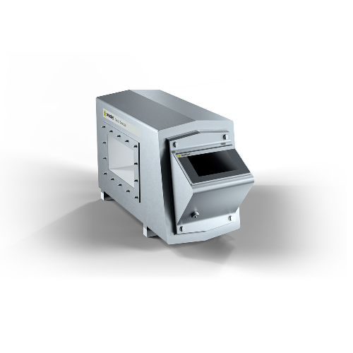 Metal detector systems for conveyor belts and chutes